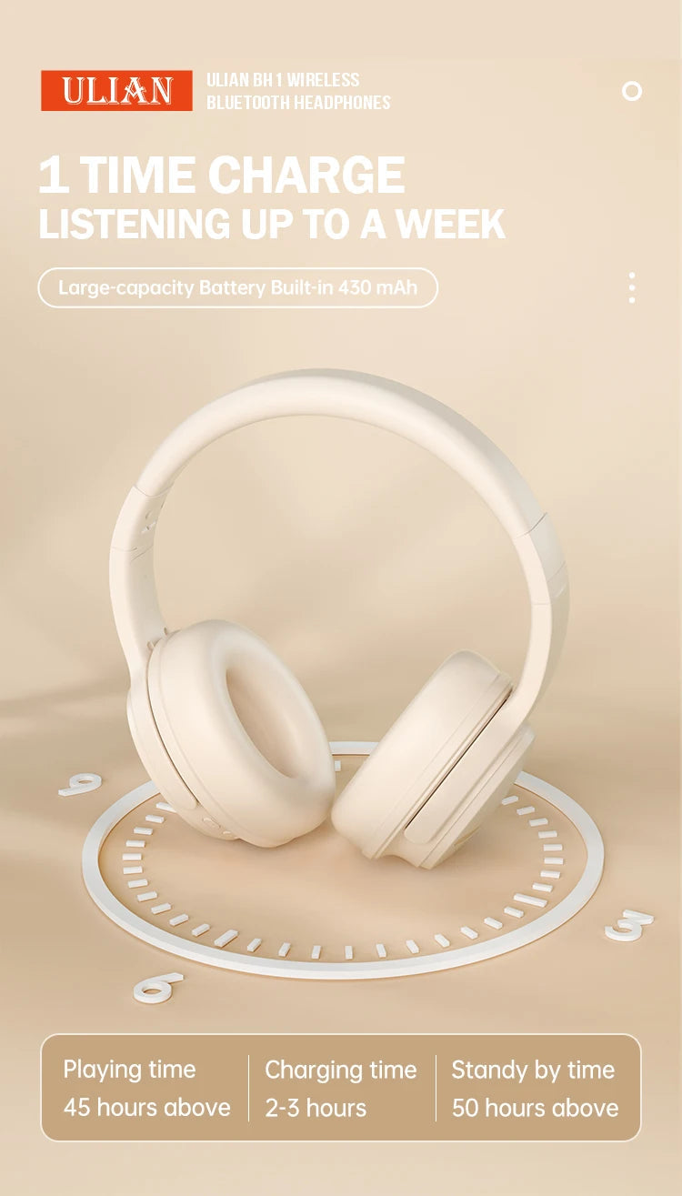 BH1 Foldable Type-C Bluetooth Headphones